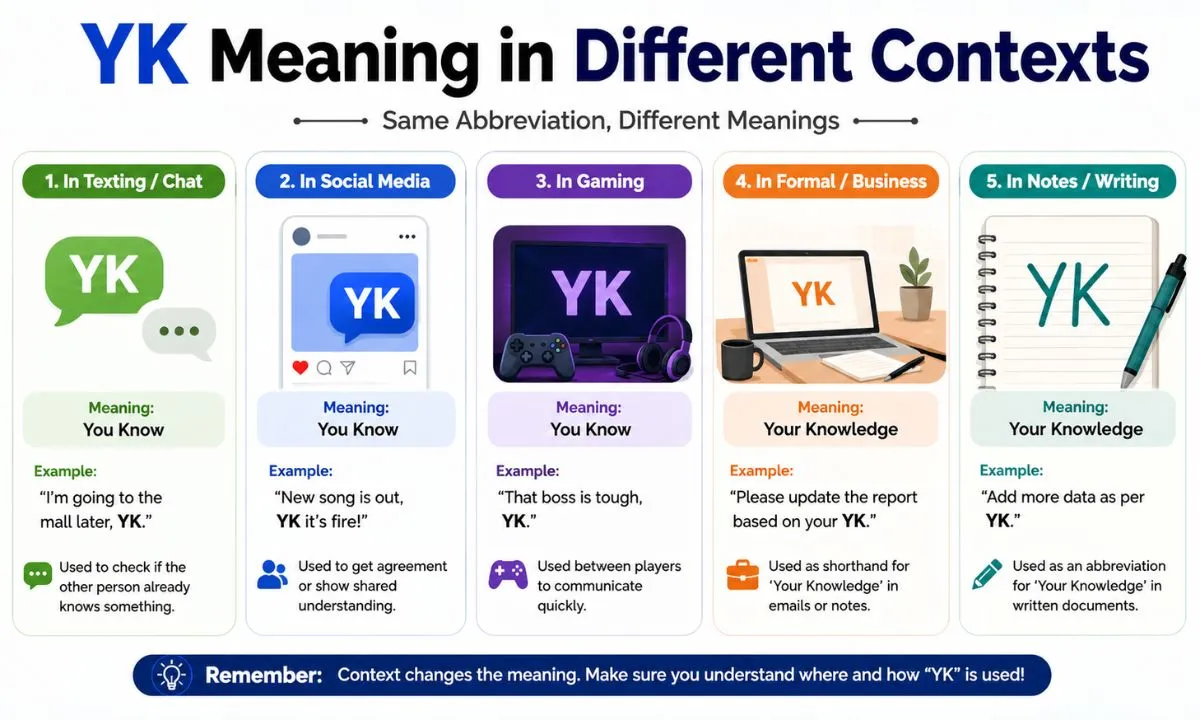 YK Meaning in Different Contexts