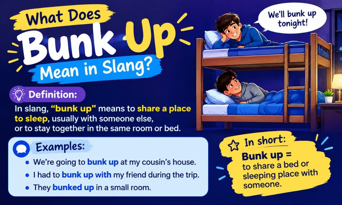 What Does Bunk Up Mean in Slang