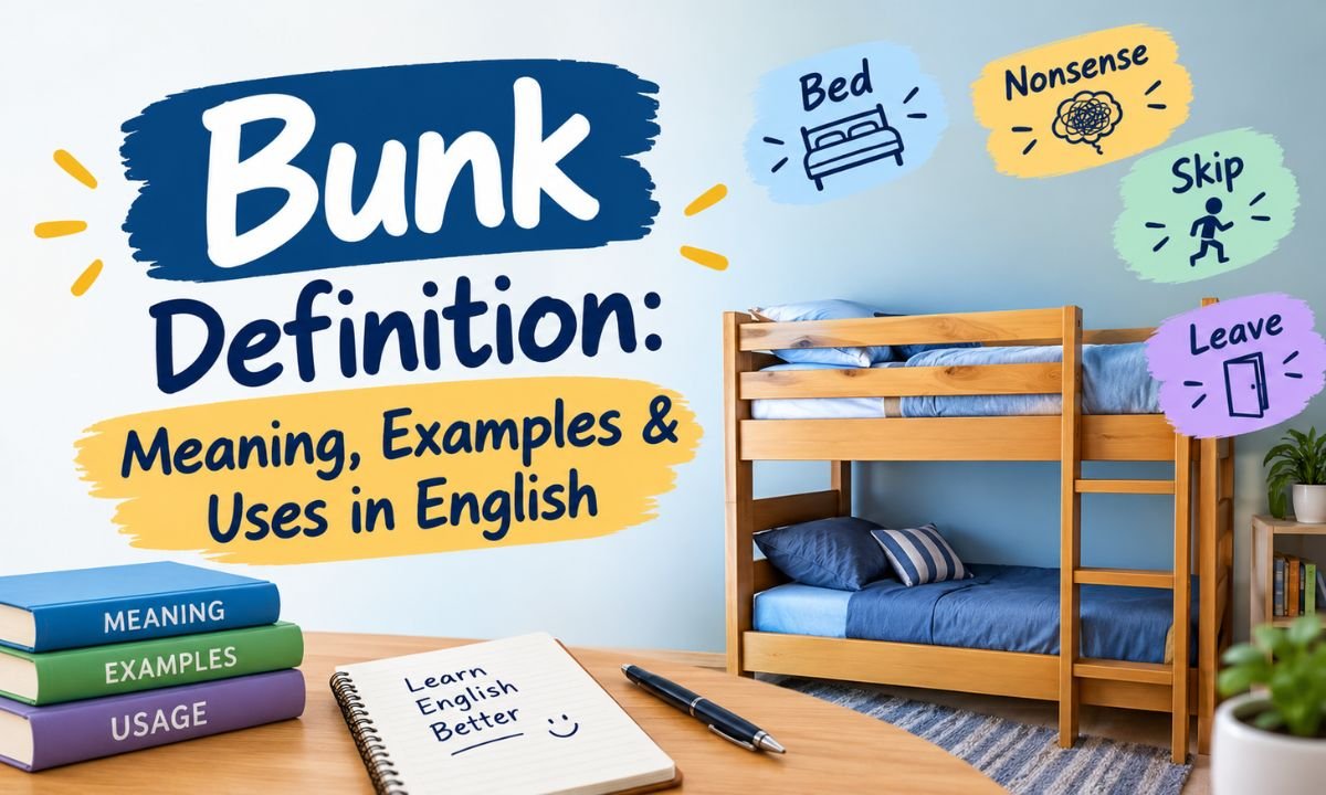 Bunk Definition Meaning, Examples & Uses in English